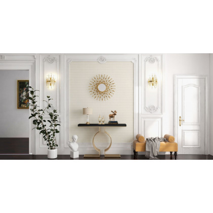 HMR - Disdal Light Luxury Crystal Wall Light with Gold Back Plate for Entryway