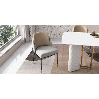 HMR - 70.9" Modern Style Rectangle Sintered Stone Dining Table Seats 6-8 People
