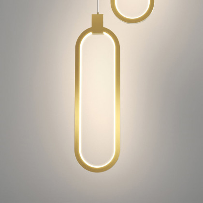 HMR - 2-Light Pendant Light Geometrical Shape Ceiling Light Adjustable Height