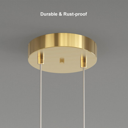 HMR - 2-Light Pendant Light Geometrical Shape Ceiling Light Adjustable Height