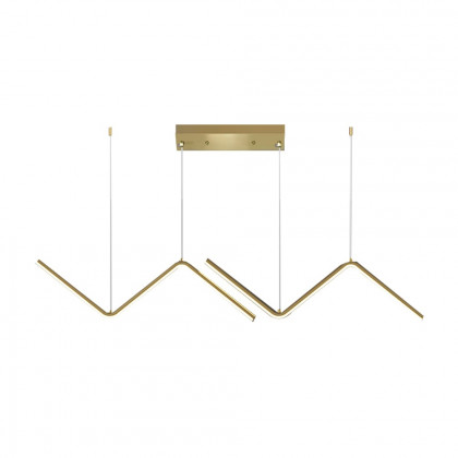 HMR - Minimalist Gold LED Island Light Fixture 2-Light Geometric Kitchen Pendant Light