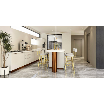 HMR - Minimalist Gold LED Island Light Fixture 2-Light Geometric Kitchen Pendant Light