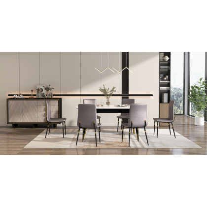 HMR - Minimalist Gold LED Island Light Fixture 2-Light Geometric Kitchen Pendant Light