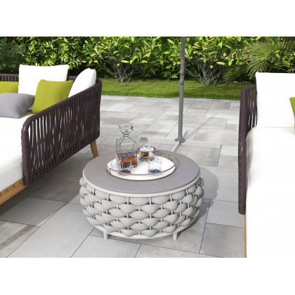 HMR - Modern Style Rattan & Metal Outdoor Patio Daybed with Cushion Pillow