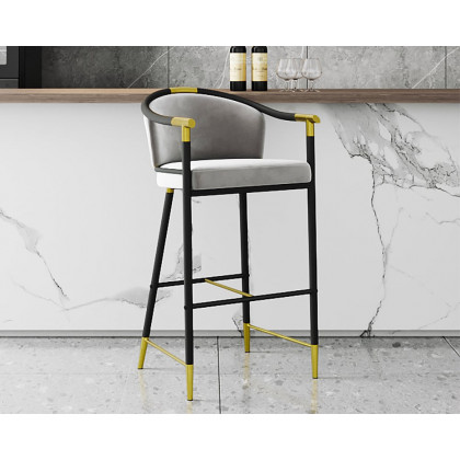 HMR - Craines Series Modern Velvet Upholstered Bar Stools