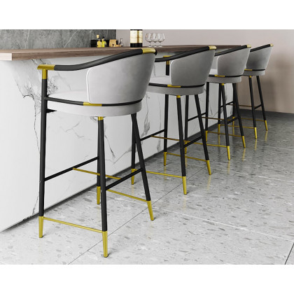 HMR - Craines Series Modern Velvet Upholstered Bar Stools