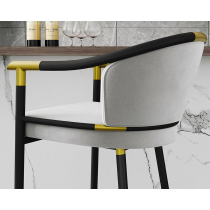 HMR - Craines Series Modern Velvet Upholstered Bar Stools