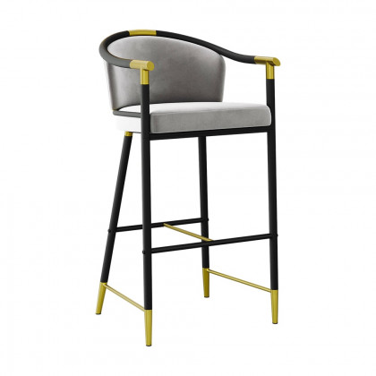 HMR - Craines Series Modern Velvet Upholstered Bar Stools