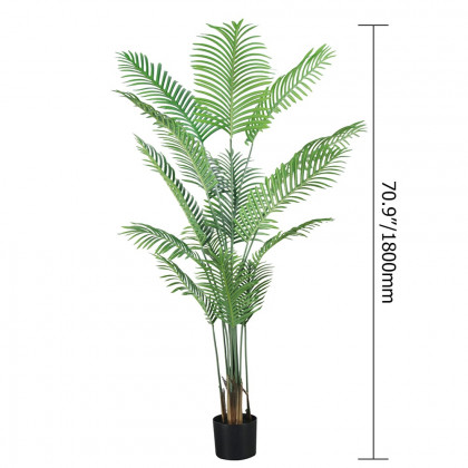 HMR - 70.9" Faux Palm Tree Artificial Plant 1-Piece Dypsis Lutescens