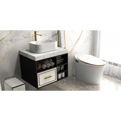 HMR - One-Piece Elongated Smart Toilet with Automatic Flushing