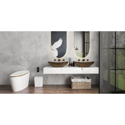 HMR - One-Piece Elongated Smart Toilet with Automatic Flushing