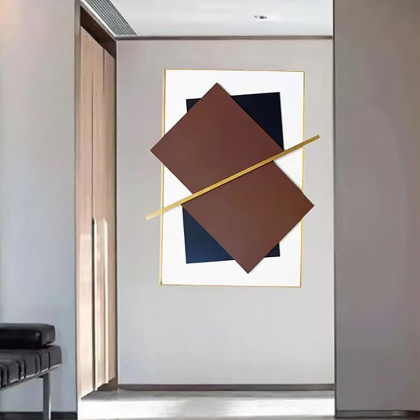 HMR - Modern Light Luxury Geometric Abstract Patterns Hanging Metal Wall Decor