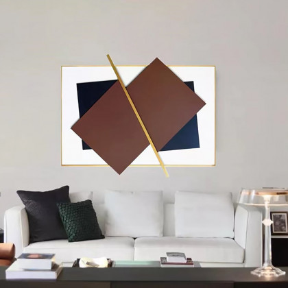 HMR - Modern Light Luxury Geometric Abstract Patterns Hanging Metal Wall Decor