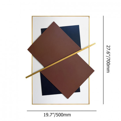 HMR - Modern Light Luxury Geometric Abstract Patterns Hanging Metal Wall Decor