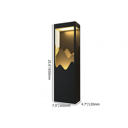 HMR - 26" Modern Flush Mounted LED Outdoor Lighting Wall Sconces Layered Cuboid
