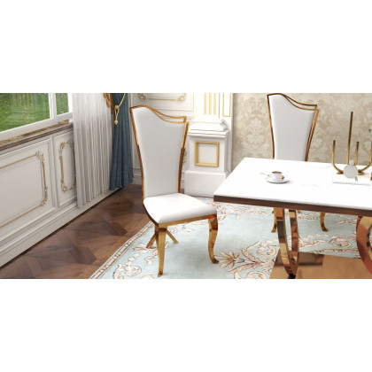 HMR - 78.7" Affordable Luxury Modern Rectangle Sintered Stone Dining Table Seats 6-8 People