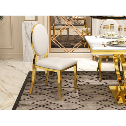HMR - 78.7" Affordable Luxury Modern Rectangle Sintered Stone Dining Table Seats 6-8 People