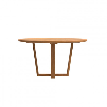 HMR - 7-Pieces Teak Outdoor Dining Set Wood Round Dining Table with 6 Chairs in Natural