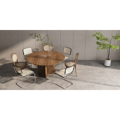 HMR - Modern Wood Round Dining Table