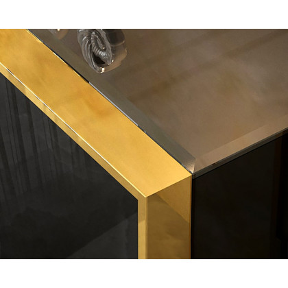 HMR Cylina Series 59.1" Modern Wood Buffet & Sideboard with 3 Drawers & 2 Doors - Black