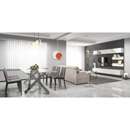 HMR - 3D Metal Wall Decor Overlapping Round in White and Brown