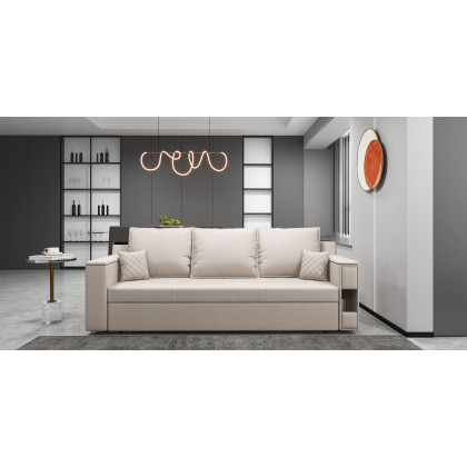 HMR - 3D Metal Wall Decor Overlapping Round in White and Brown