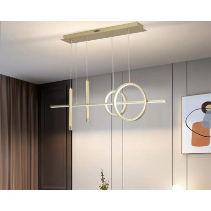 HMR Geometric Kitchen Island Light Metal Pendant Light - Gold