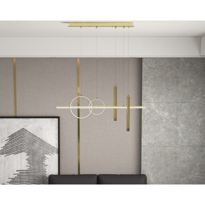 HMR Geometric Kitchen Island Light Metal Pendant Light - Gold