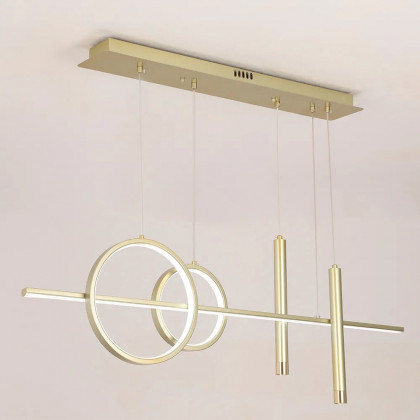 HMR Geometric Kitchen Island Light Metal Pendant Light - Gold
