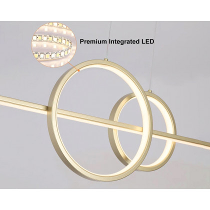 HMR Geometric Kitchen Island Light Metal Pendant Light - Gold