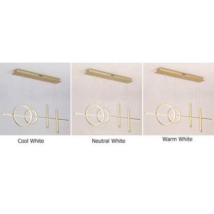 HMR Geometric Kitchen Island Light Metal Pendant Light - Gold