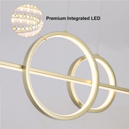 HMR Geometric Kitchen Island Light Metal Pendant Light - Gold
