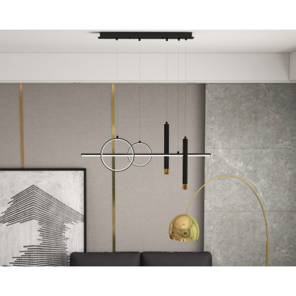 HMR Geometric Kitchen Island Light Metal Pendant Light - Black
