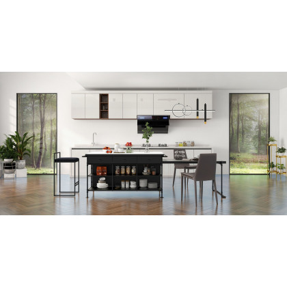 HMR Geometric Kitchen Island Light Metal Pendant Light - Black