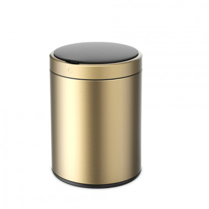 HMR - Automatic Touchless Sensor Stainless Steel Gold Trash Can 2.38 Gallon