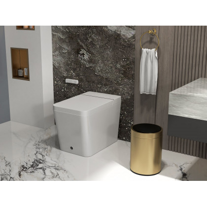 HMR - Automatic Touchless Sensor Stainless Steel Gold Trash Can 2.38 Gallon