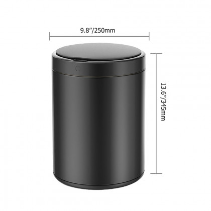 HMR - Automatic Touchless Sensor Stainless Steel Gold Trash Can 2.38 Gallon