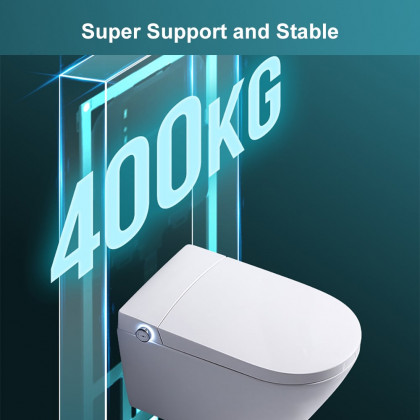 HMR Automatic Wall-Mounted Smart Bidet Toilet with In-Wall Tank - White