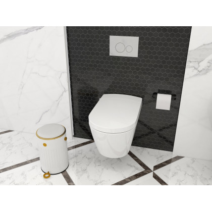 HMR Automatic Wall-Mounted Smart Bidet Toilet with In-Wall Tank - White