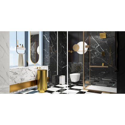 HMR Automatic Wall-Mounted Smart Bidet Toilet with In-Wall Tank - White