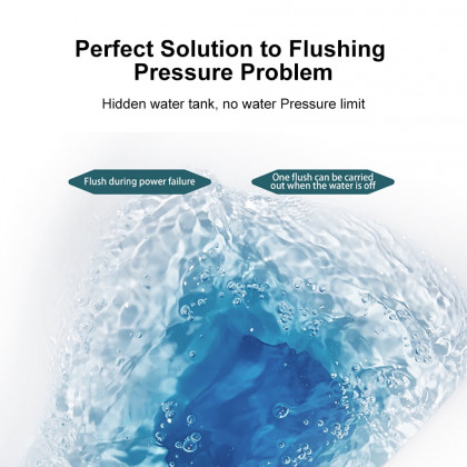 HMR - Automatic Wall-Mounted Smart Bidet Toilet with In-Wall Tank