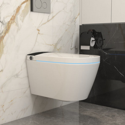 HMR - Automatic Wall-Mounted Smart Bidet Toilet with In-Wall Tank