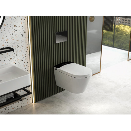 HMR - Automatic Wall-Mounted Smart Bidet Toilet with In-Wall Tank