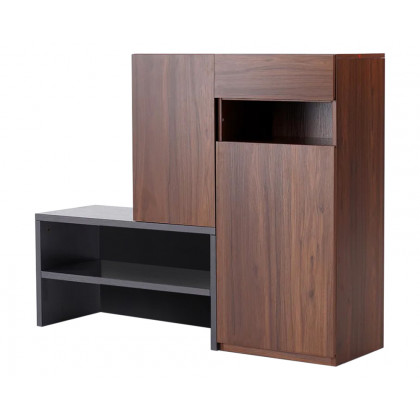HMR - Fero Corner Shoe Storage Cabinet with 7 Shelves & 1 Drawer Entryway Shoe Storage