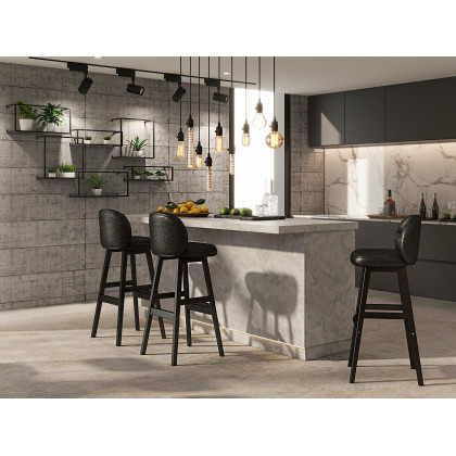HMR - Modern 6-Pieces Wall-Mounted Shelving Floating Storage Shelves in Metal