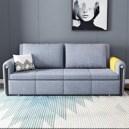 HMR - 77" Queen 2-Seater Linen Sleeper Sofa with Trundle