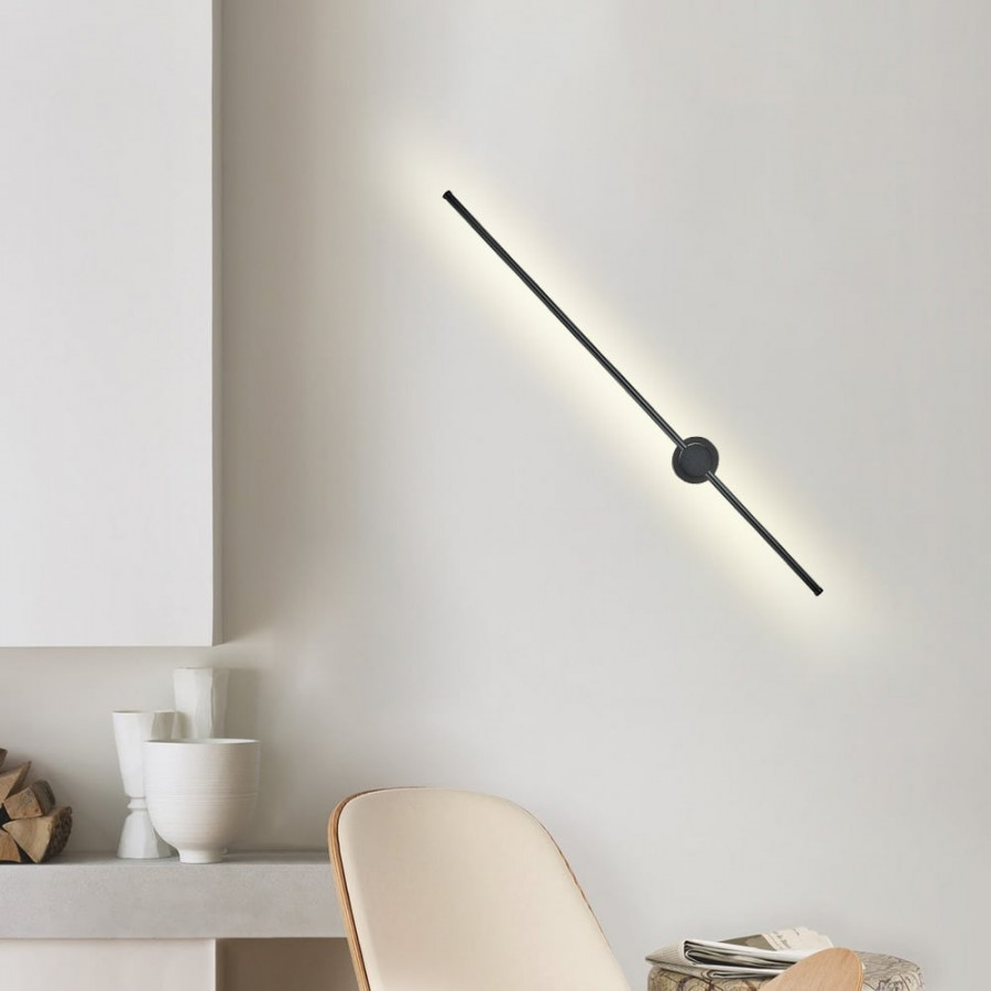 HMR - Black Long Strip Wall Light Linear LED Wall Sconce