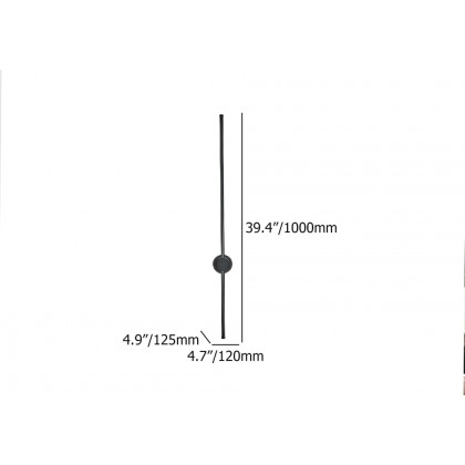 HMR - Black Long Strip Wall Light Linear LED Wall Sconce