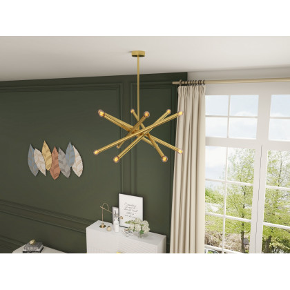 HMR - 3D Modern Creative Leaves Wall Decor Metal Overlapping Accents