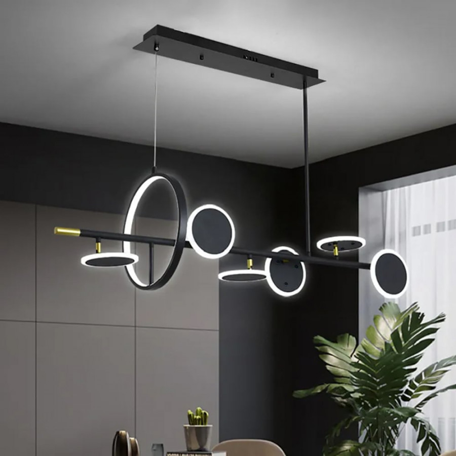 HMR - Minimalist Round Lamps Sputnik Kitchen Island Light in Black & Gold